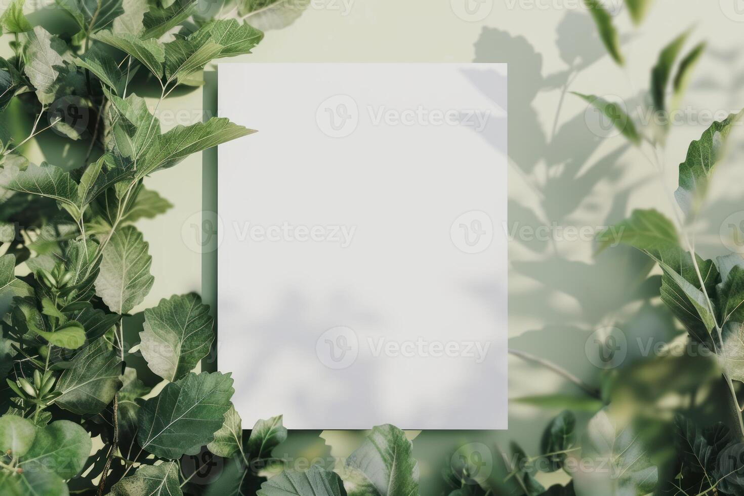 Unadorned Blank greeting card. Generate Ai photo