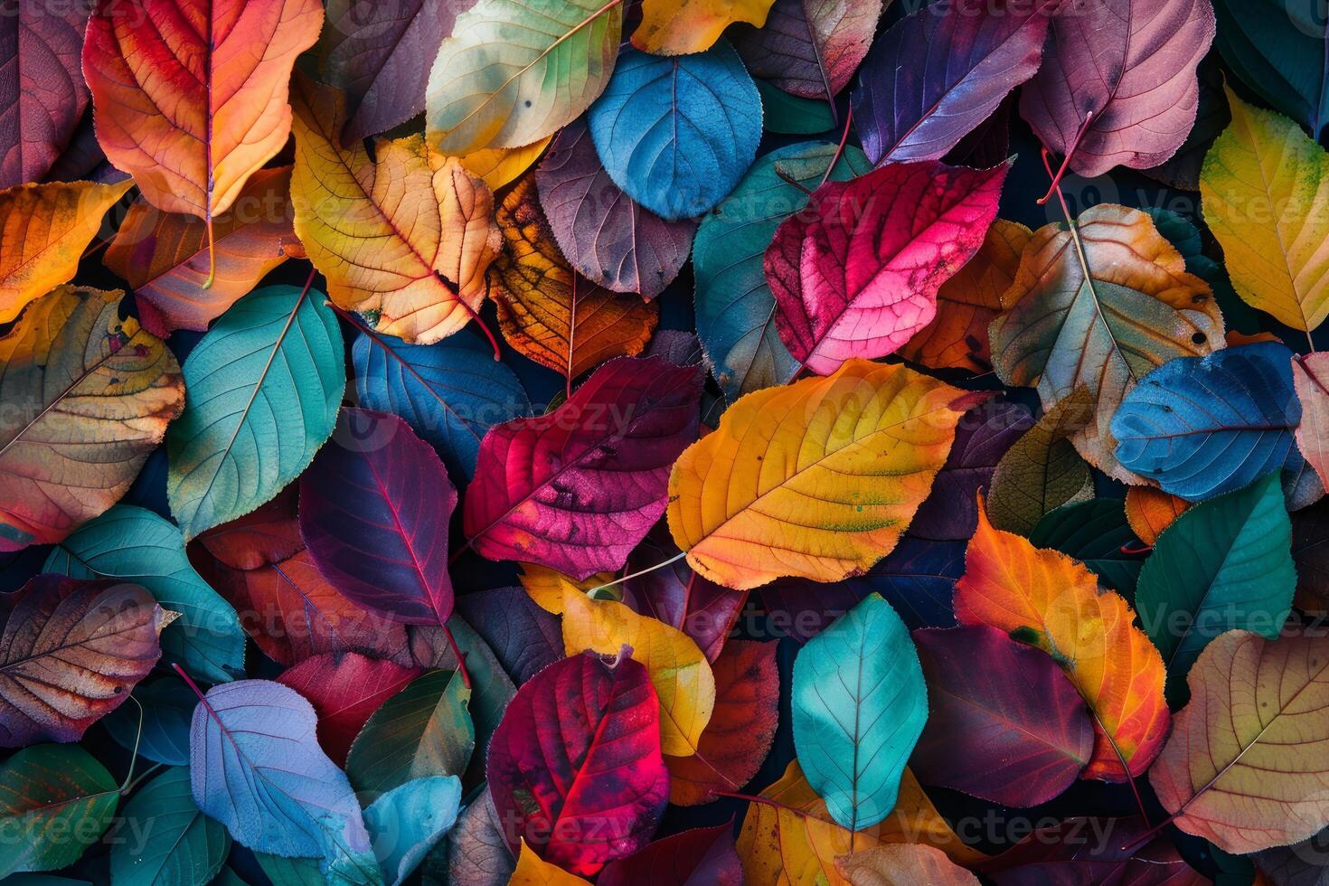 Autumn palette, a tapestry of colorful leaves photo