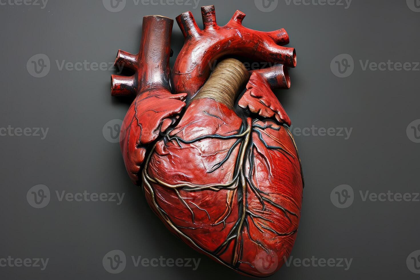 Remarkable Extreme anatomic heart. Generate Ai photo