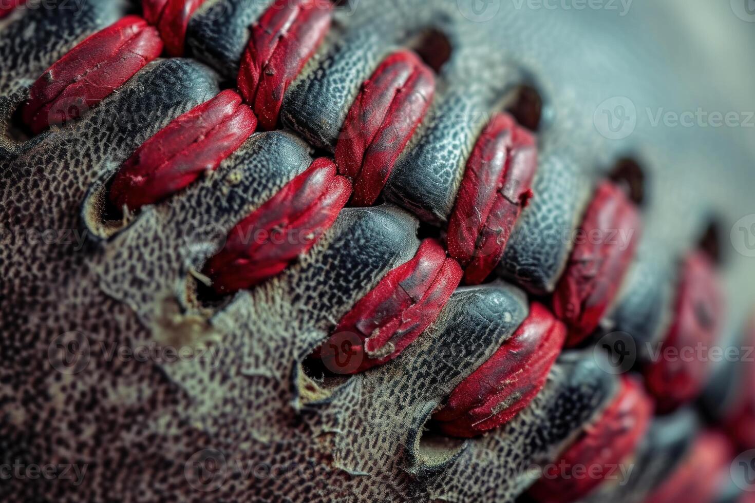 Intricate Baseball extreme closeup photo. Generate ai photo