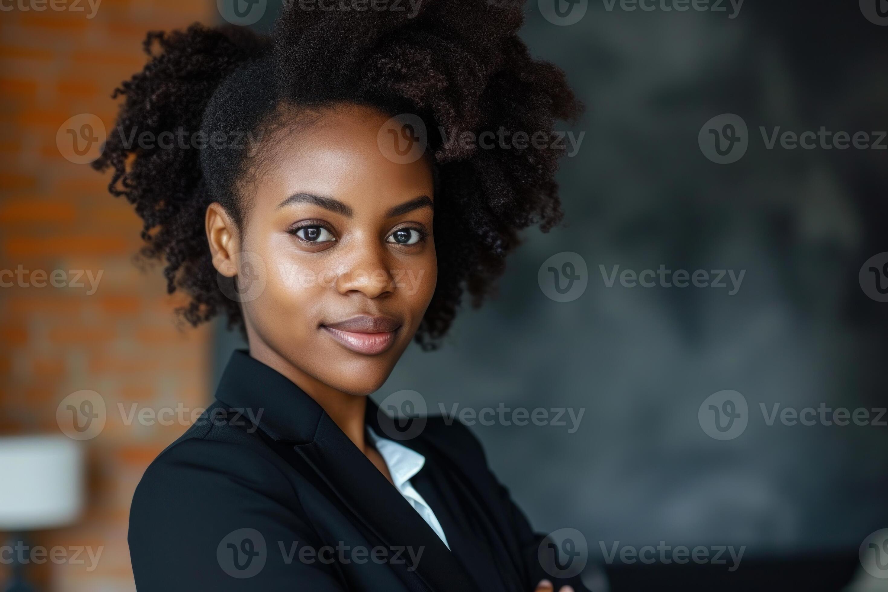 Resilient African businesswoman. Generate AI 47333278 Stock Photo at