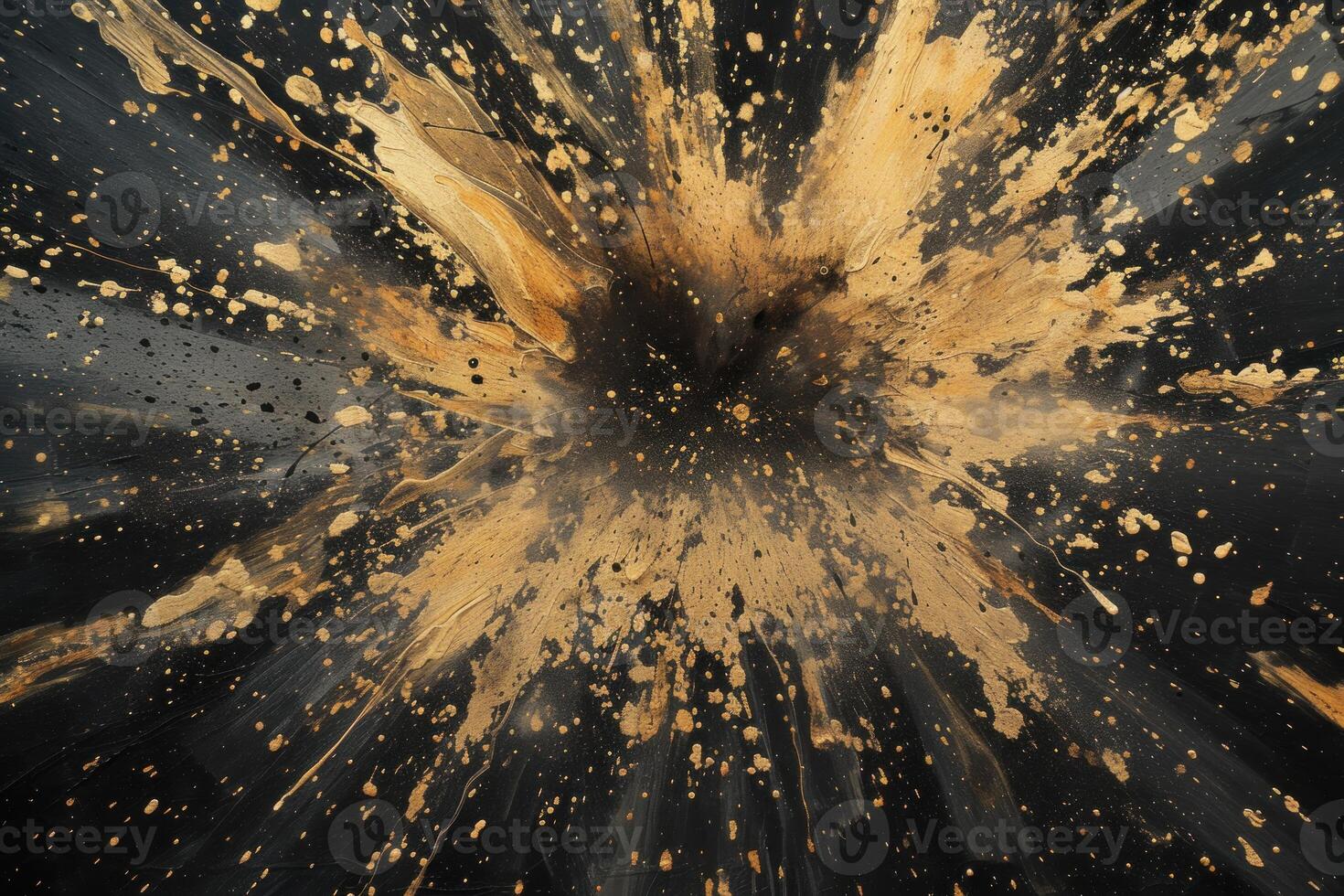 Astonishing Black gold explosion. Generate Ai photo