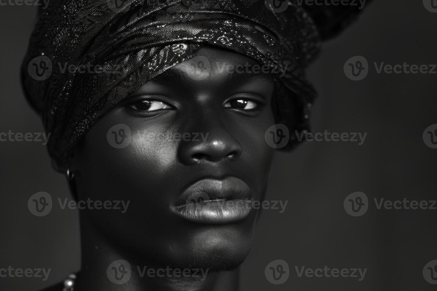 Strong African male black. Generate Ai photo