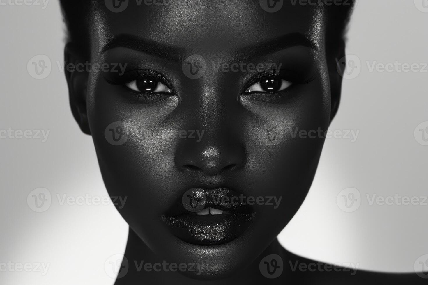Elegant Black model women. Generate Ai photo