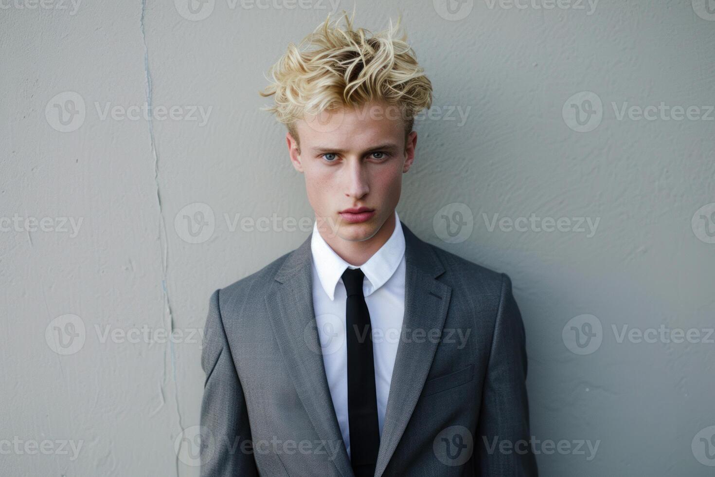 Confident young businessman posing outdoors photo