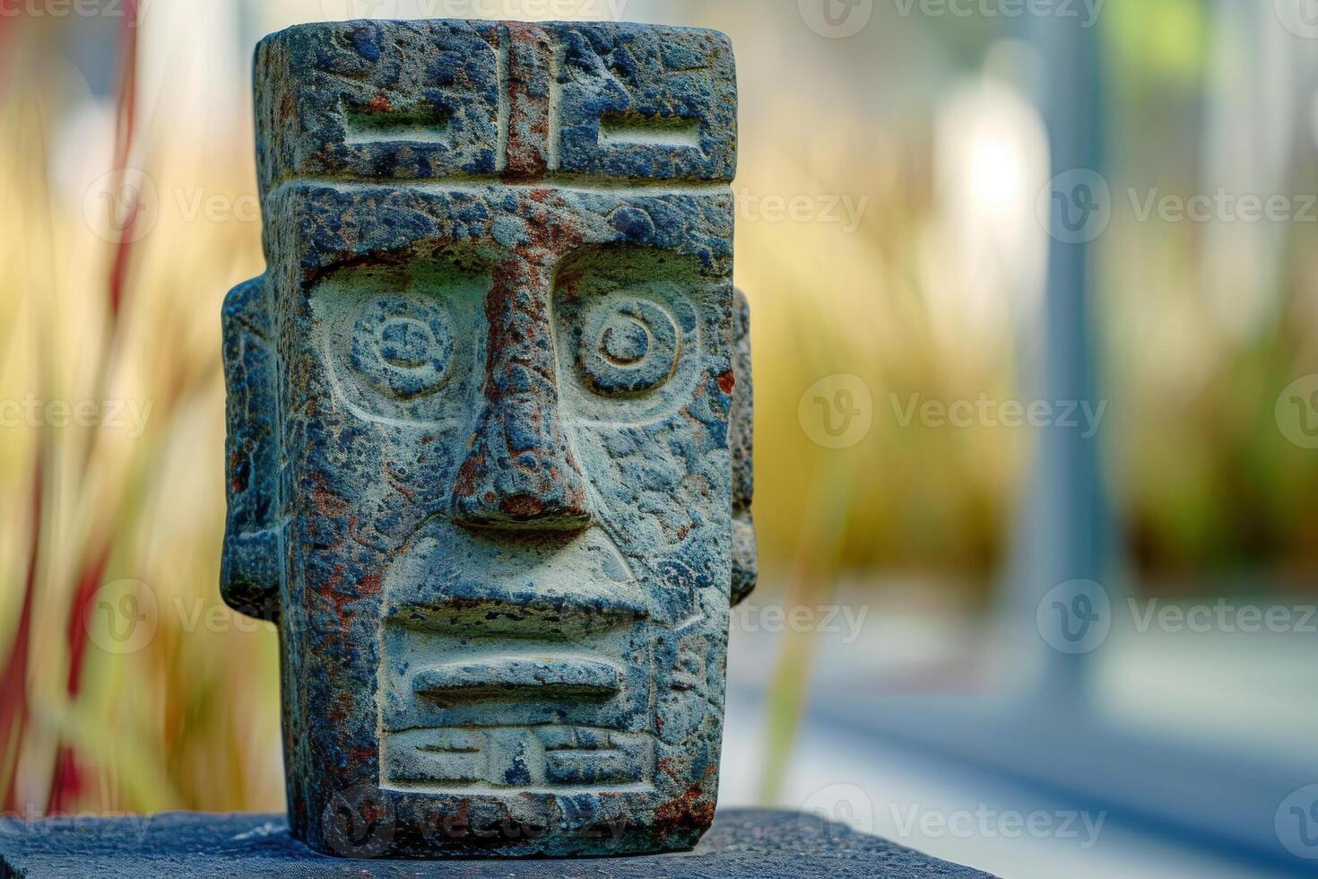 Grandiose Old ancient american statue. Generate Ai photo