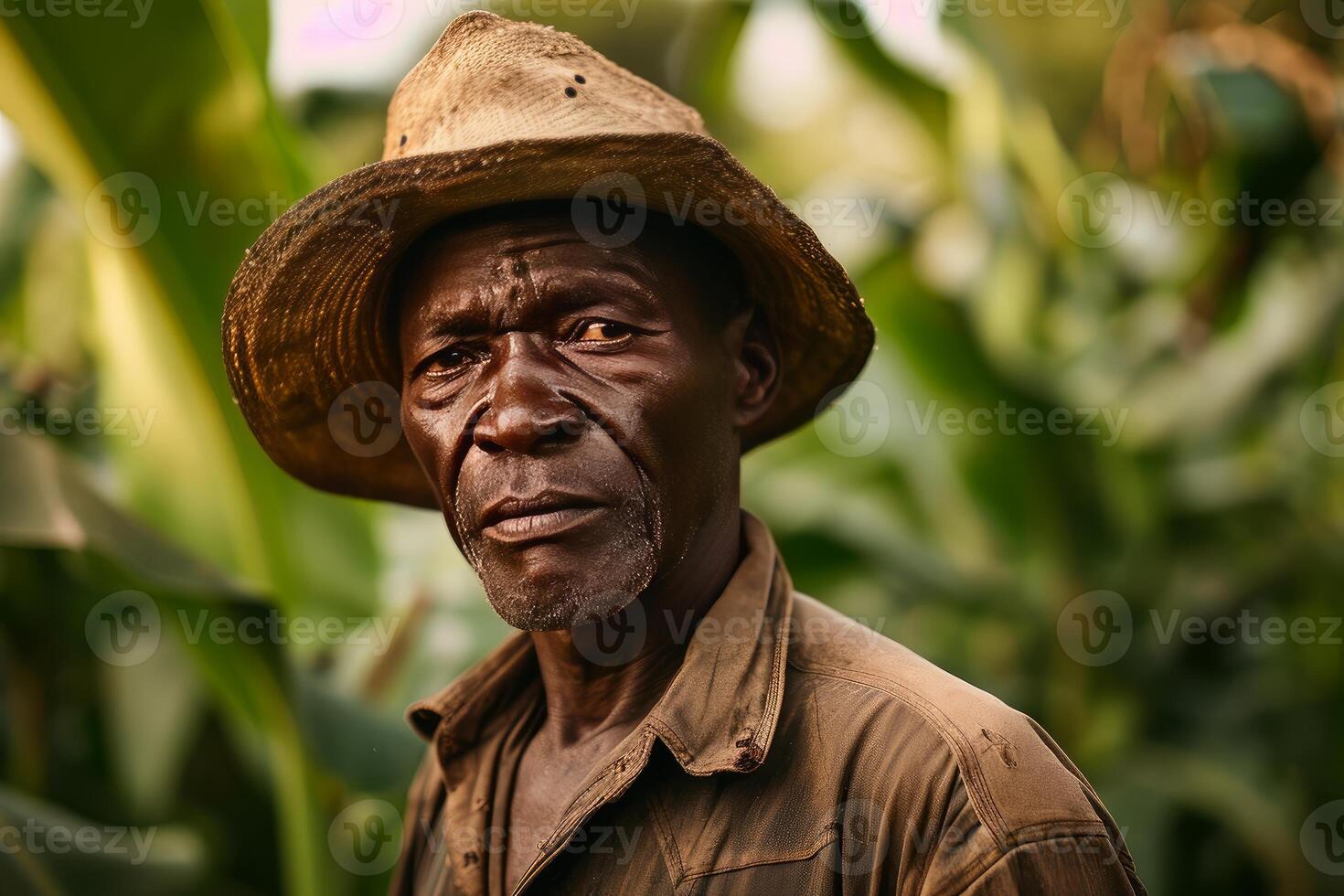 Portrait of a farmer in the field photo