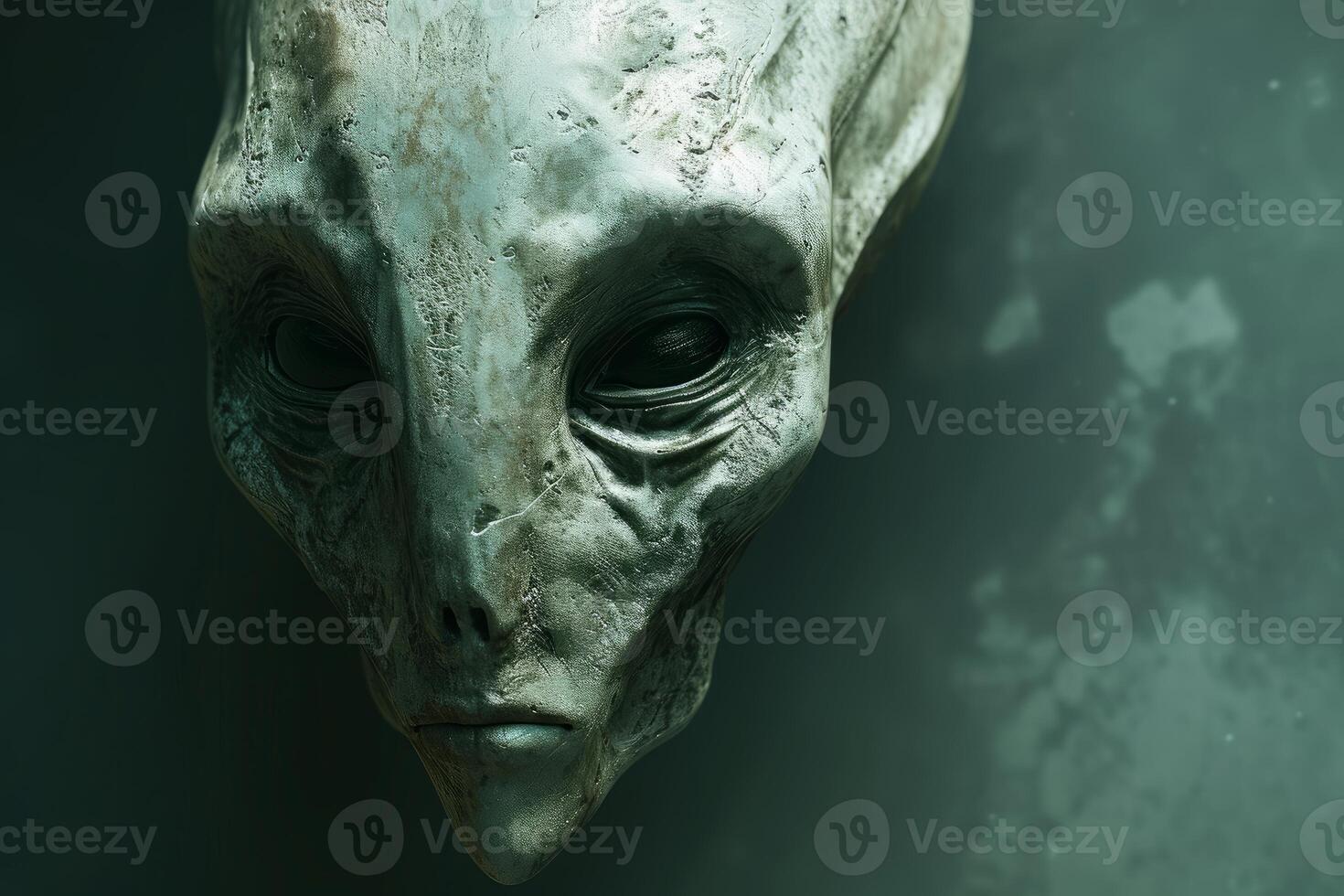 Intriguing Alien face. Generate Ai photo