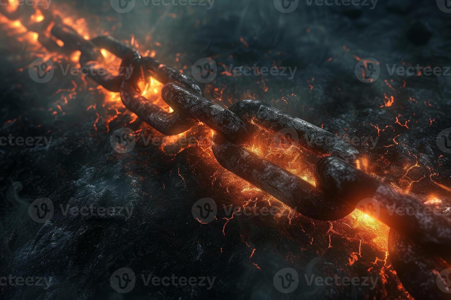 Dynamic Battle arena chains. Generate Ai photo