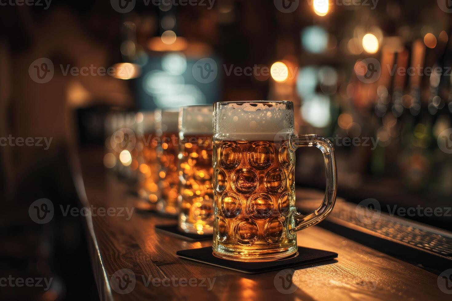 Refreshing Beer butter mug bar. Generate Ai photo