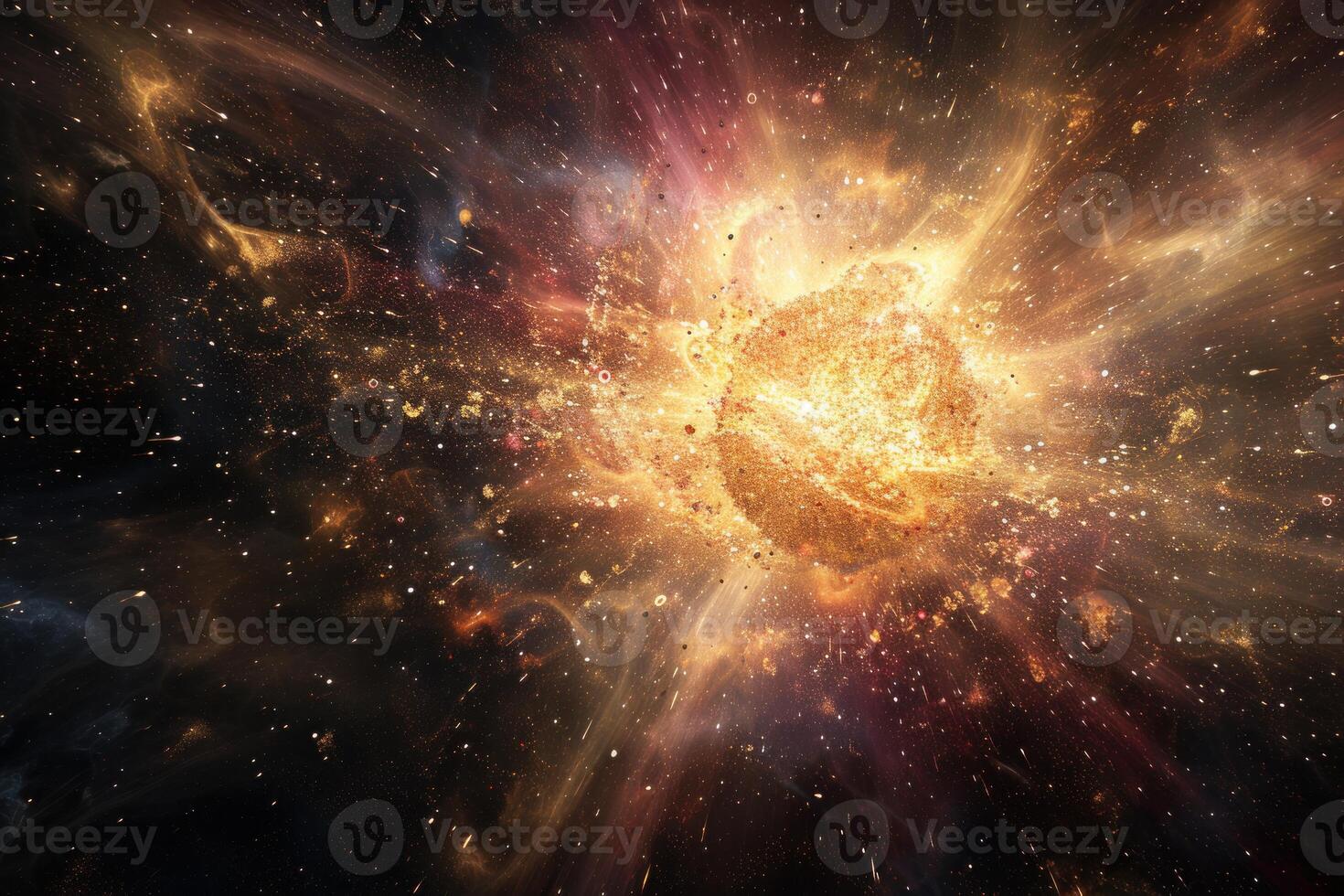 Infinite Space big bang. Generate Ai photo