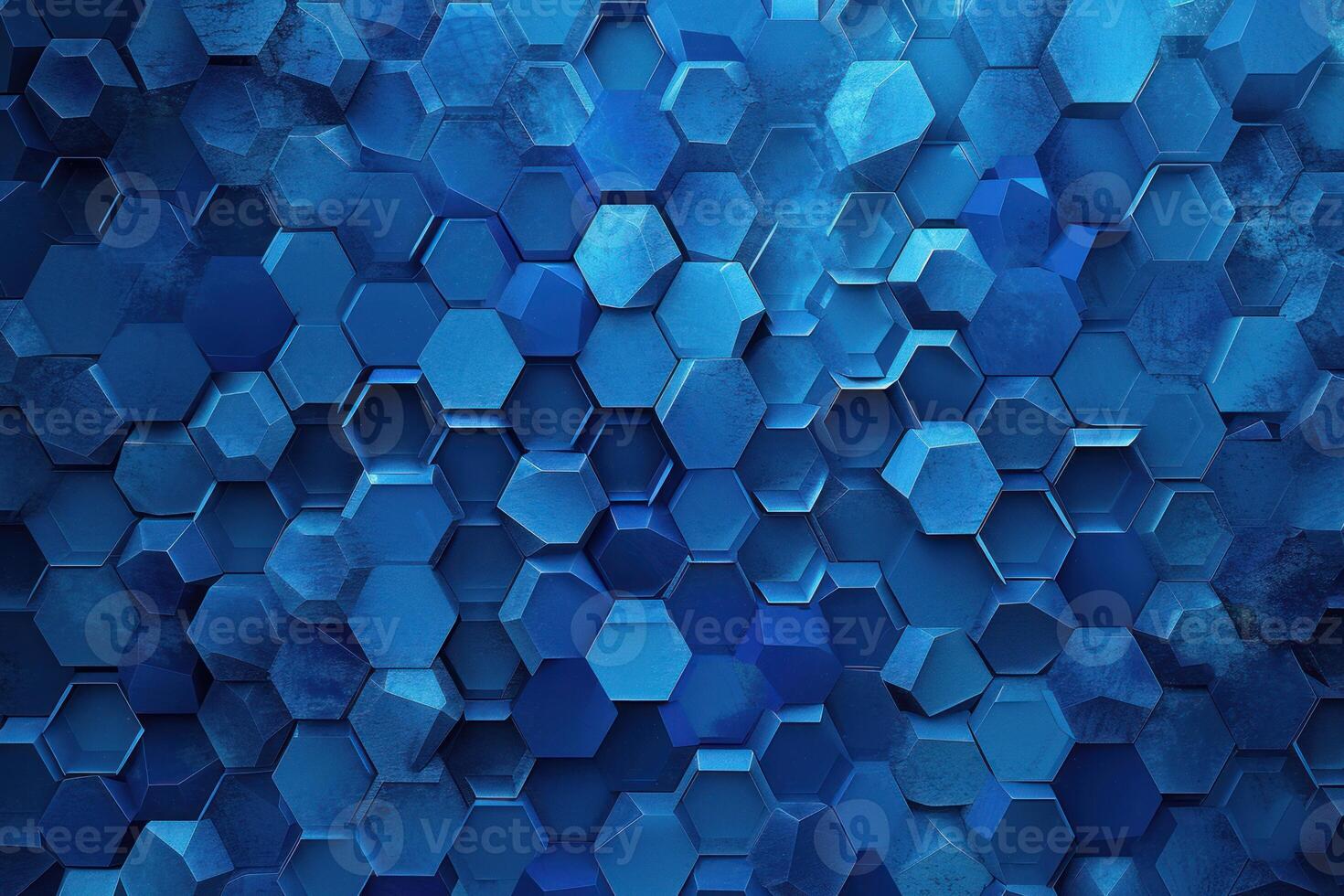 Abstract blue hexagonal pattern background photo