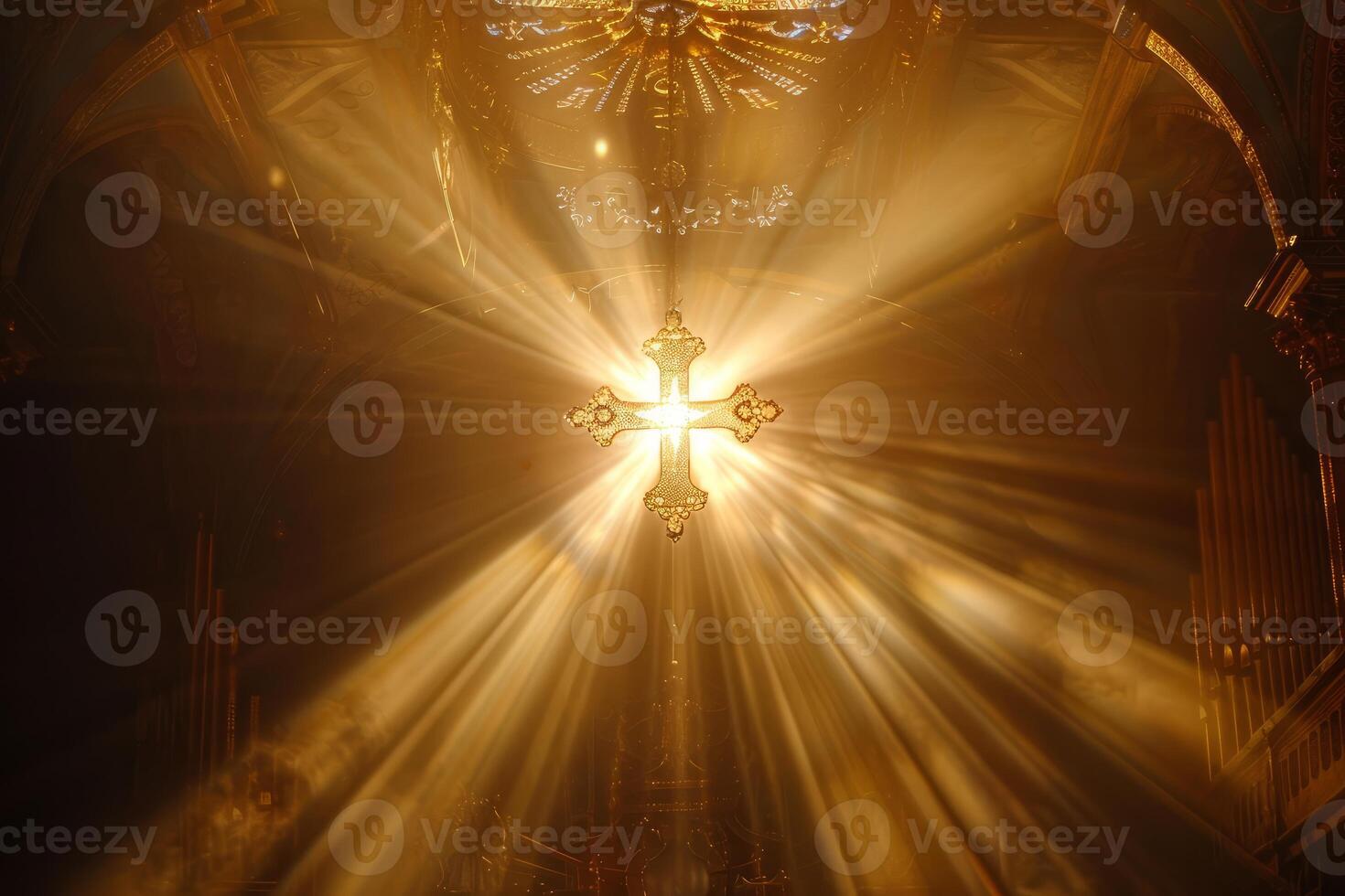 adivinar ligero brillante mediante Iglesia cruzar foto