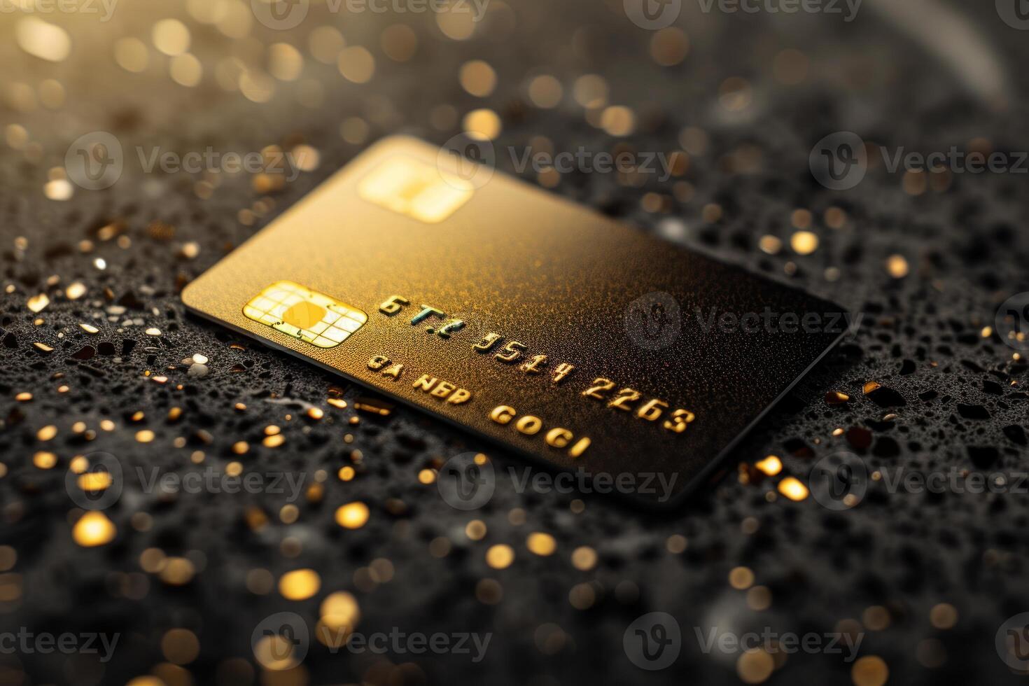 Coveted Black friday gold card. Generate Ai photo