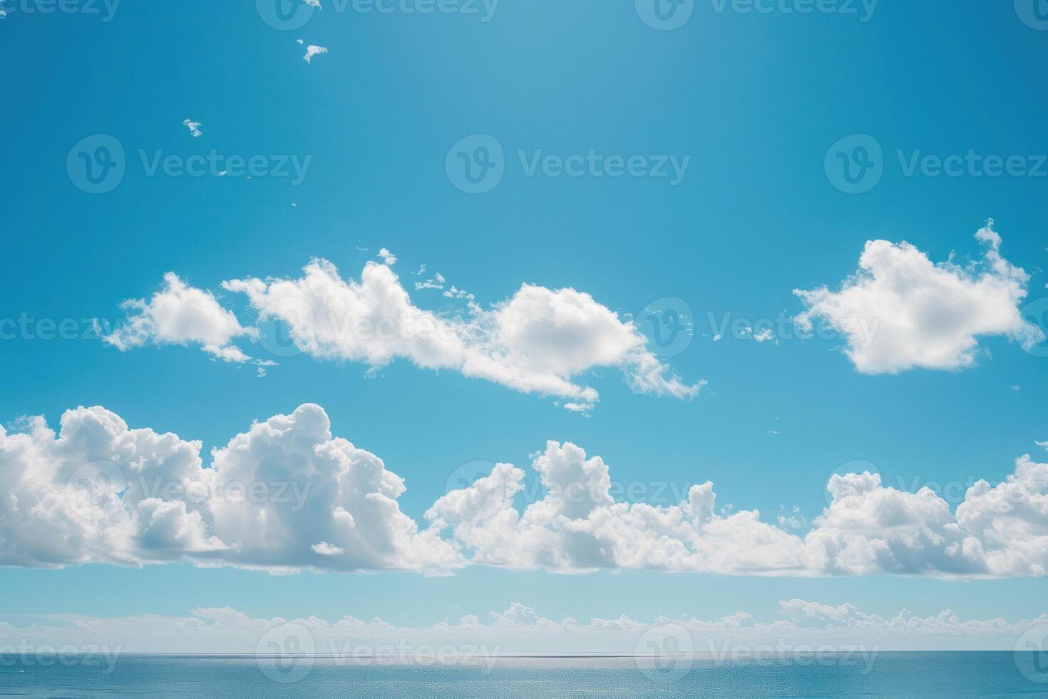 Serene sky and ocean horizon photo