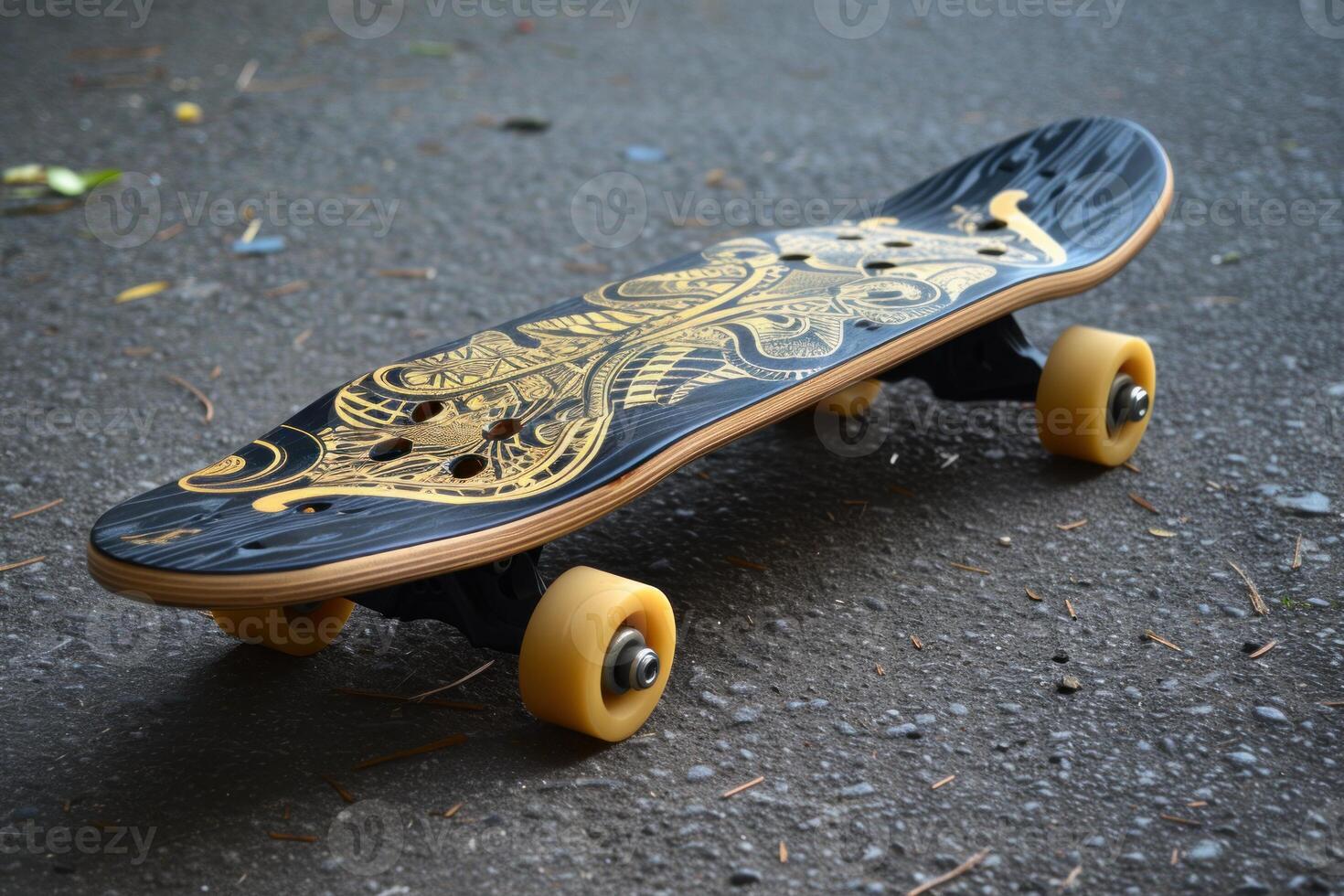 Portable bendy skateboard. Generate Ai photo