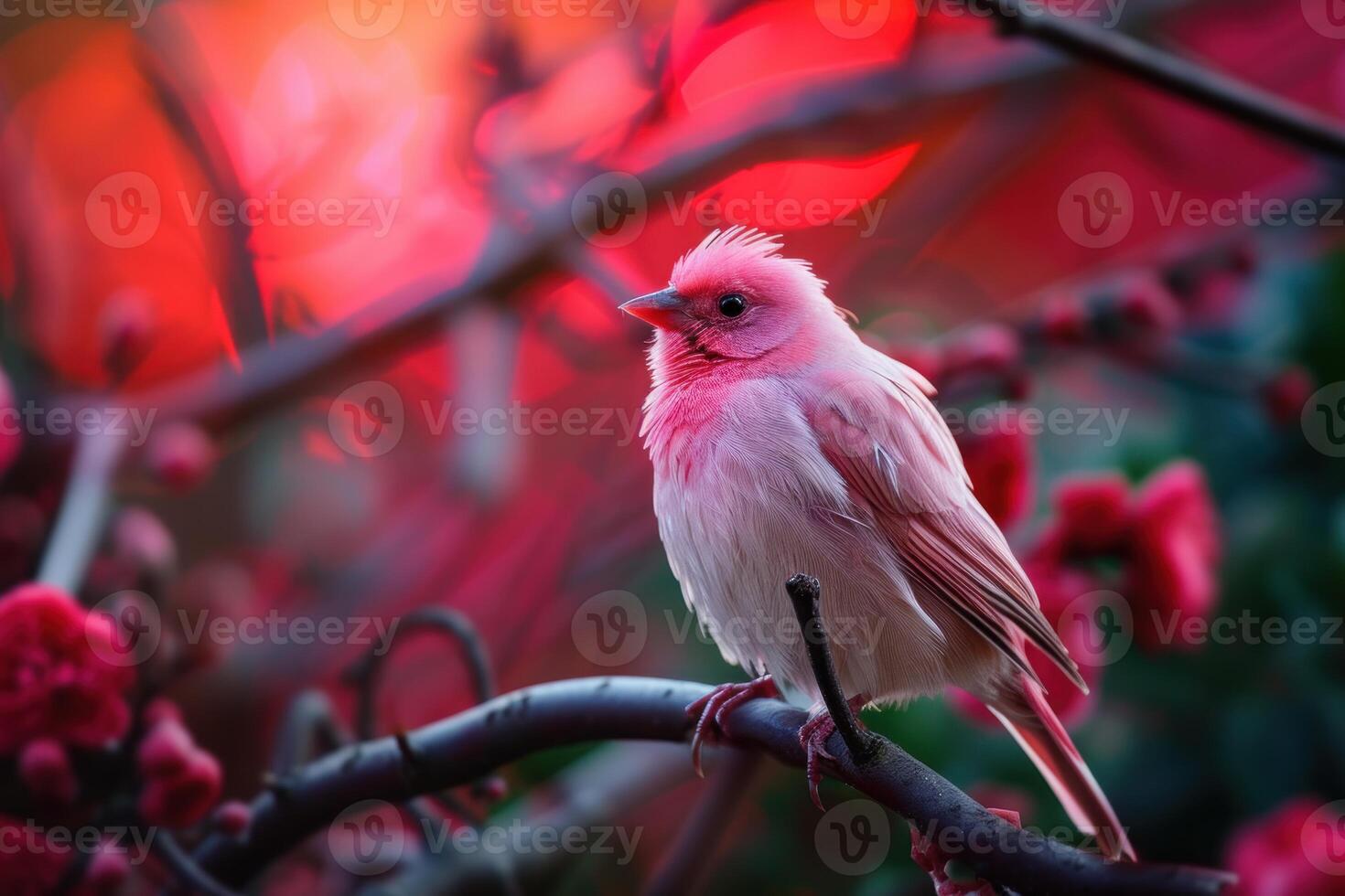 Vibrant Fashion pink feathers. Generate Ai photo