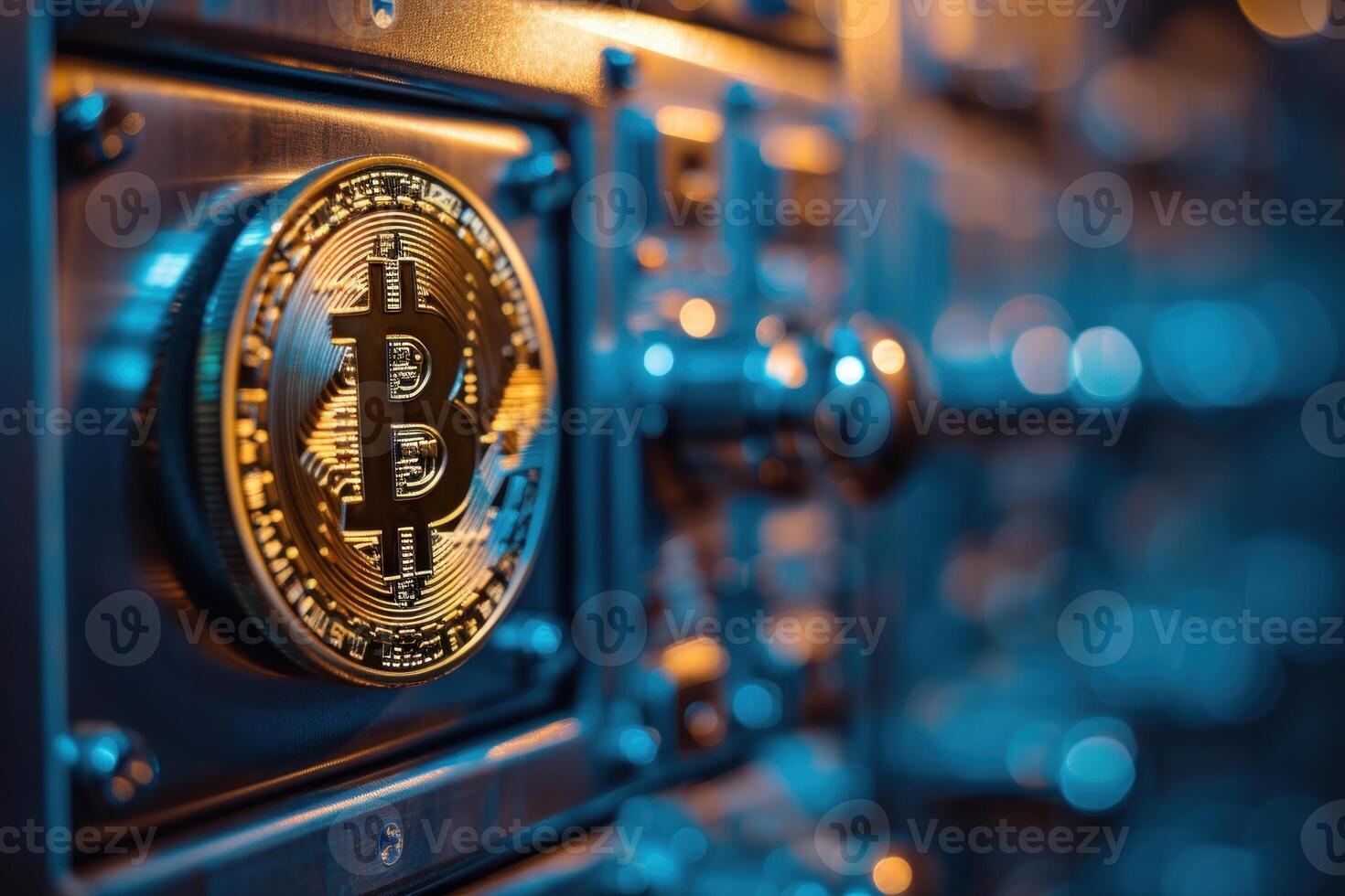 Impenetrable Bitcoin storage security. Generate Ai photo