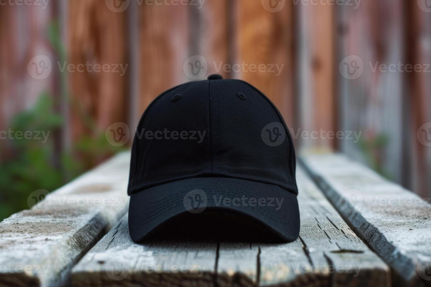 Color-faded Baseball cap on table. Generate Ai photo