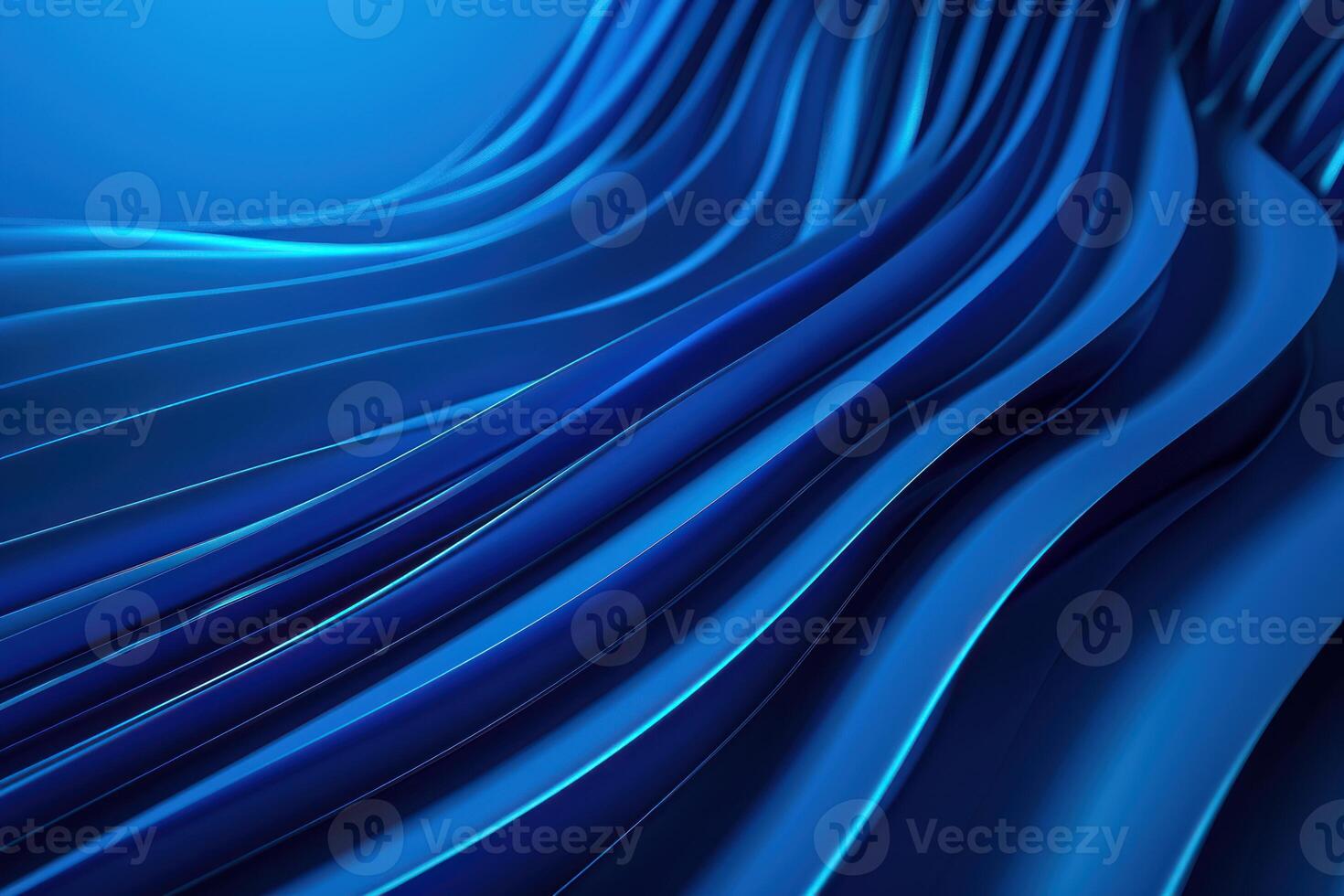Elegant flowing blue lines creating a dynamic abstract wave pattern photo