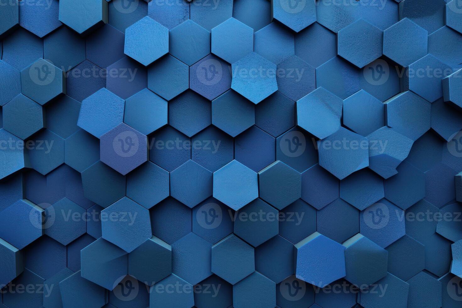 Abstract blue hexagonal pattern background photo