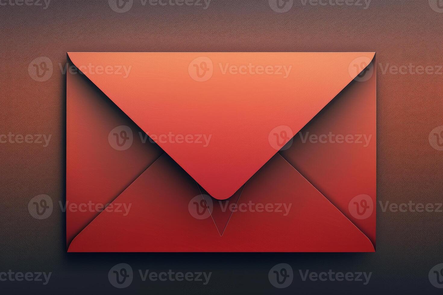 Modern red paper envelope design on dark background photo