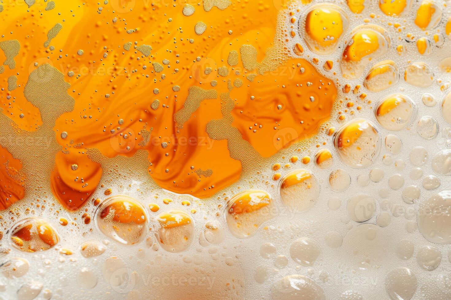 Bubbly Beer foam cold. Generate Ai photo