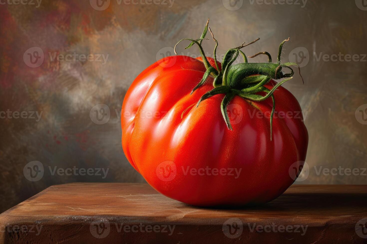 Smooth Big red tomato. Generate Ai photo