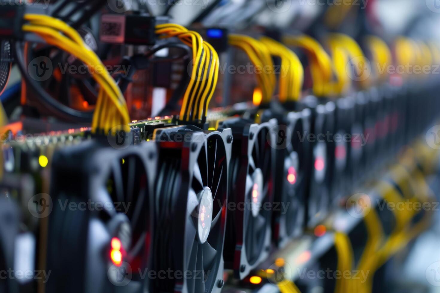 Profitable Bitcoin mining. Generate Ai photo