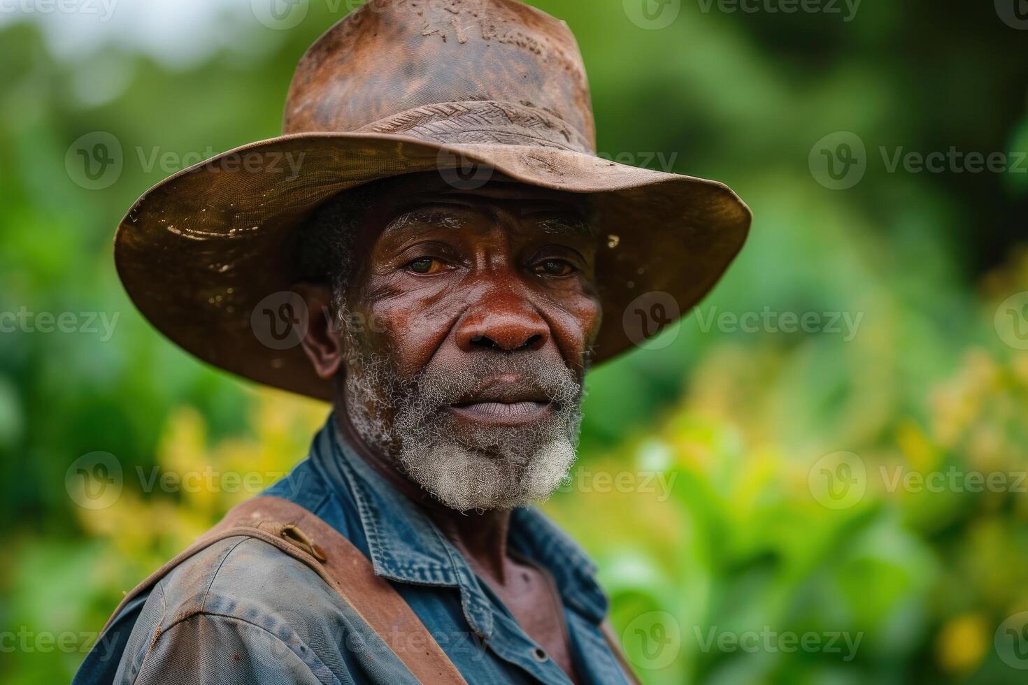 Ambitious Black local farmer portrait. Generate Ai photo