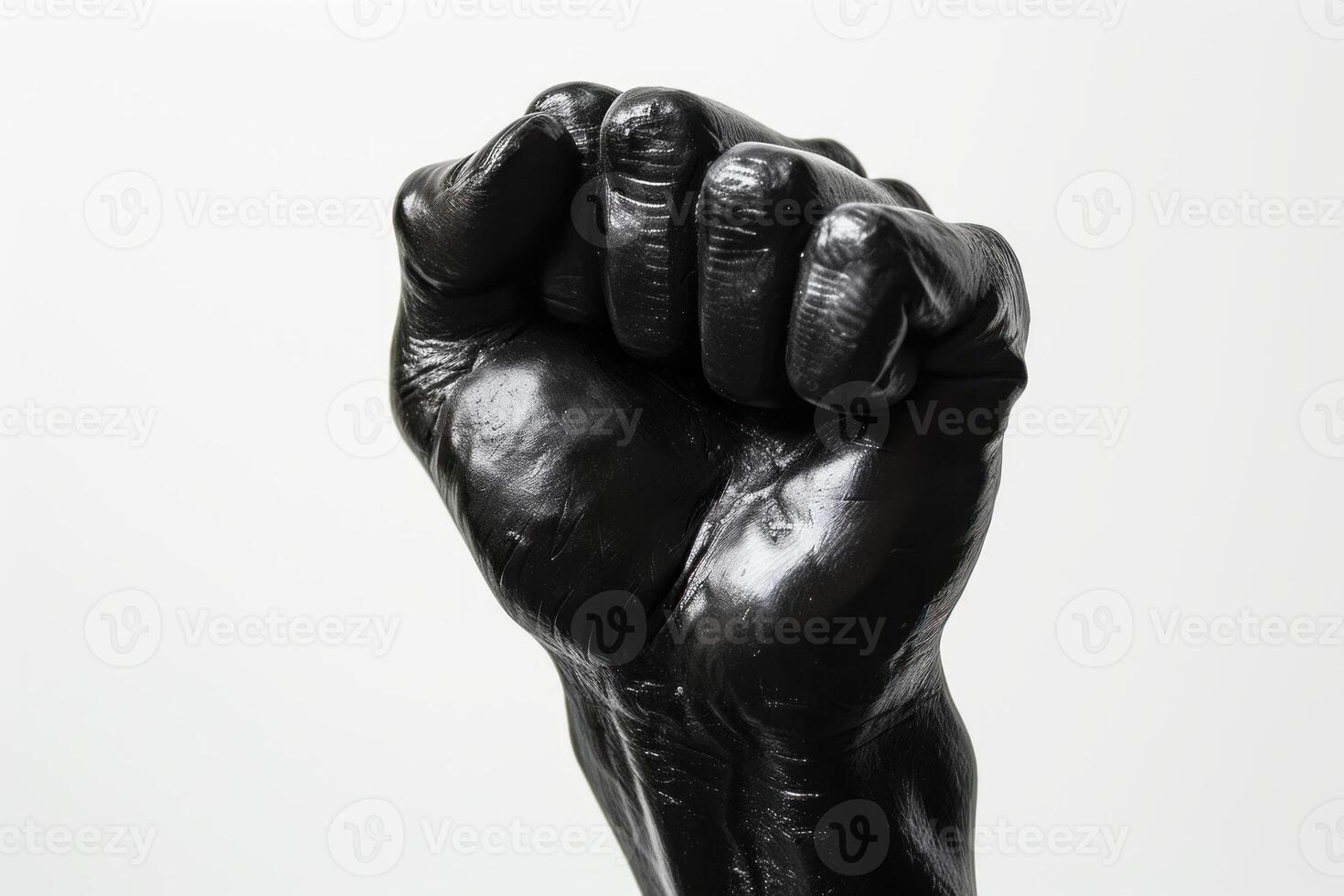 Assertive Black hand fist clenched. Generate Ai photo