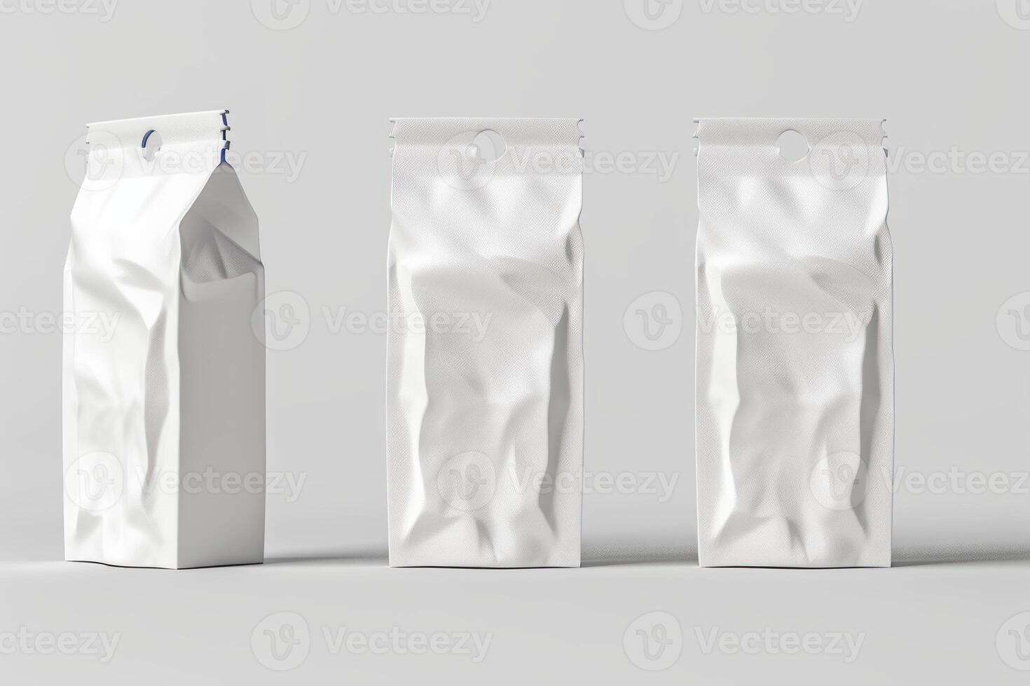 Cubic Blank milk package box. Generate Ai photo