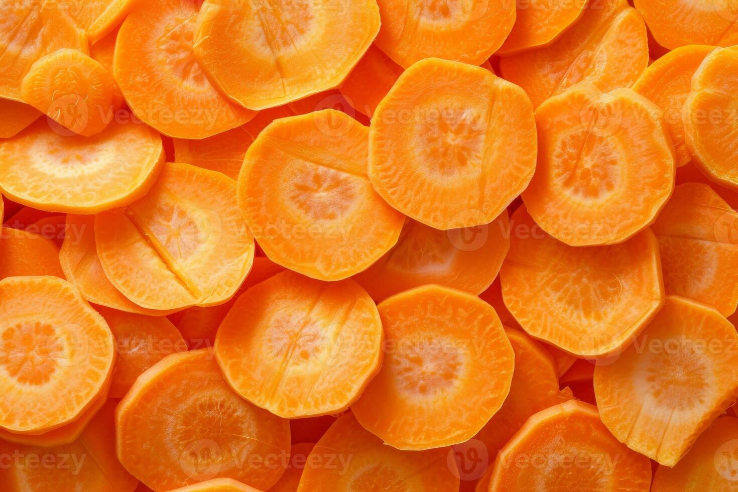 Fresh sliced carrot texture background photo