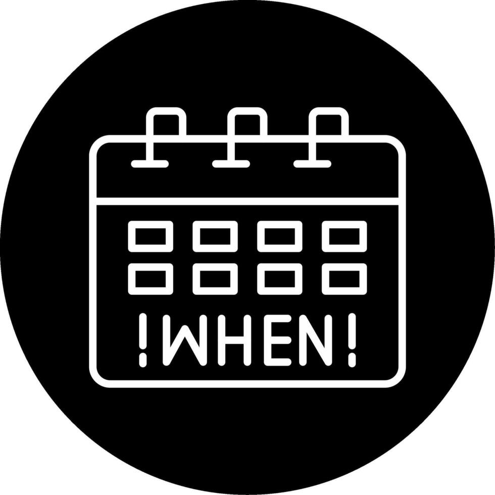 When Circle Icon vector