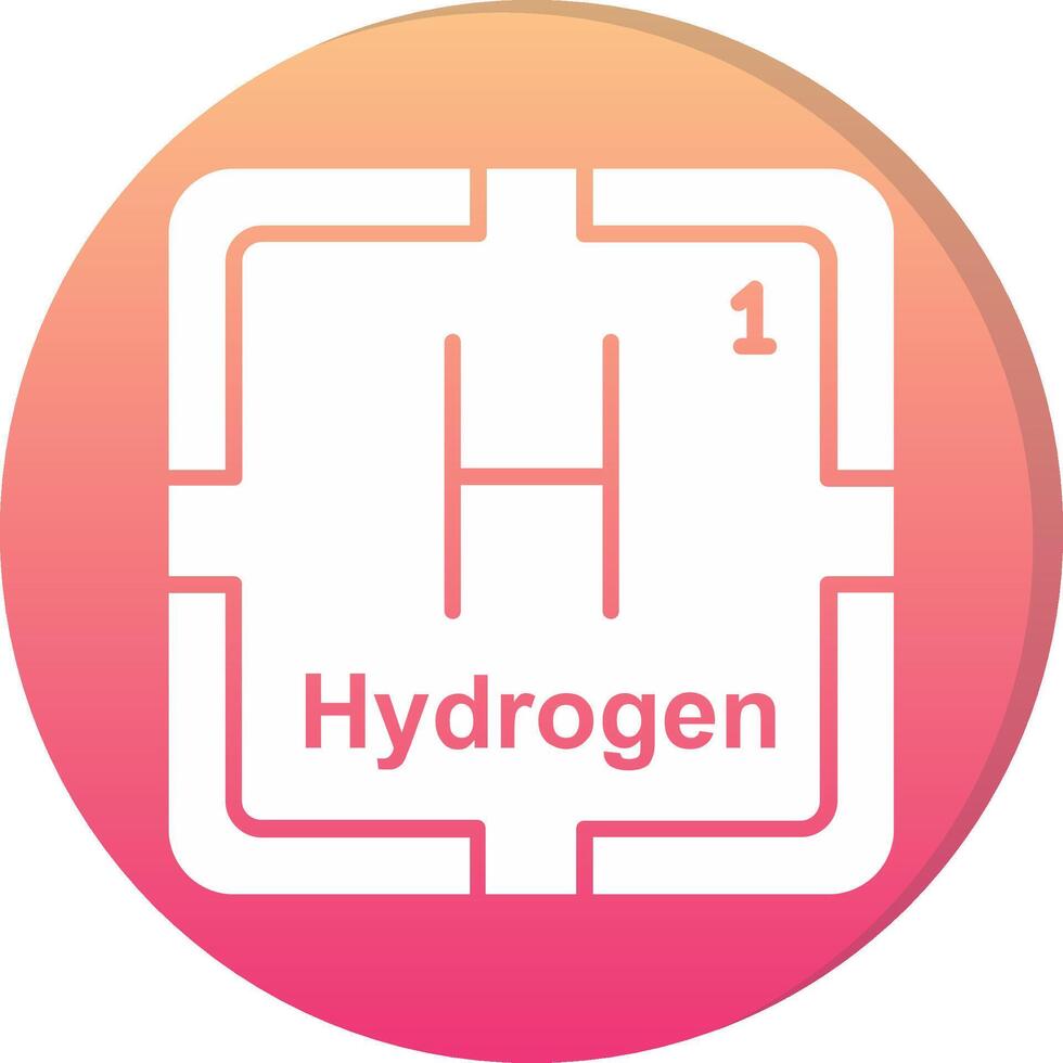 Hydrogen Circle Icon vector
