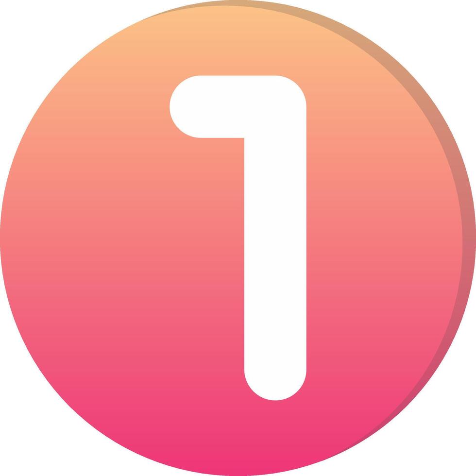 One Circle Icon vector