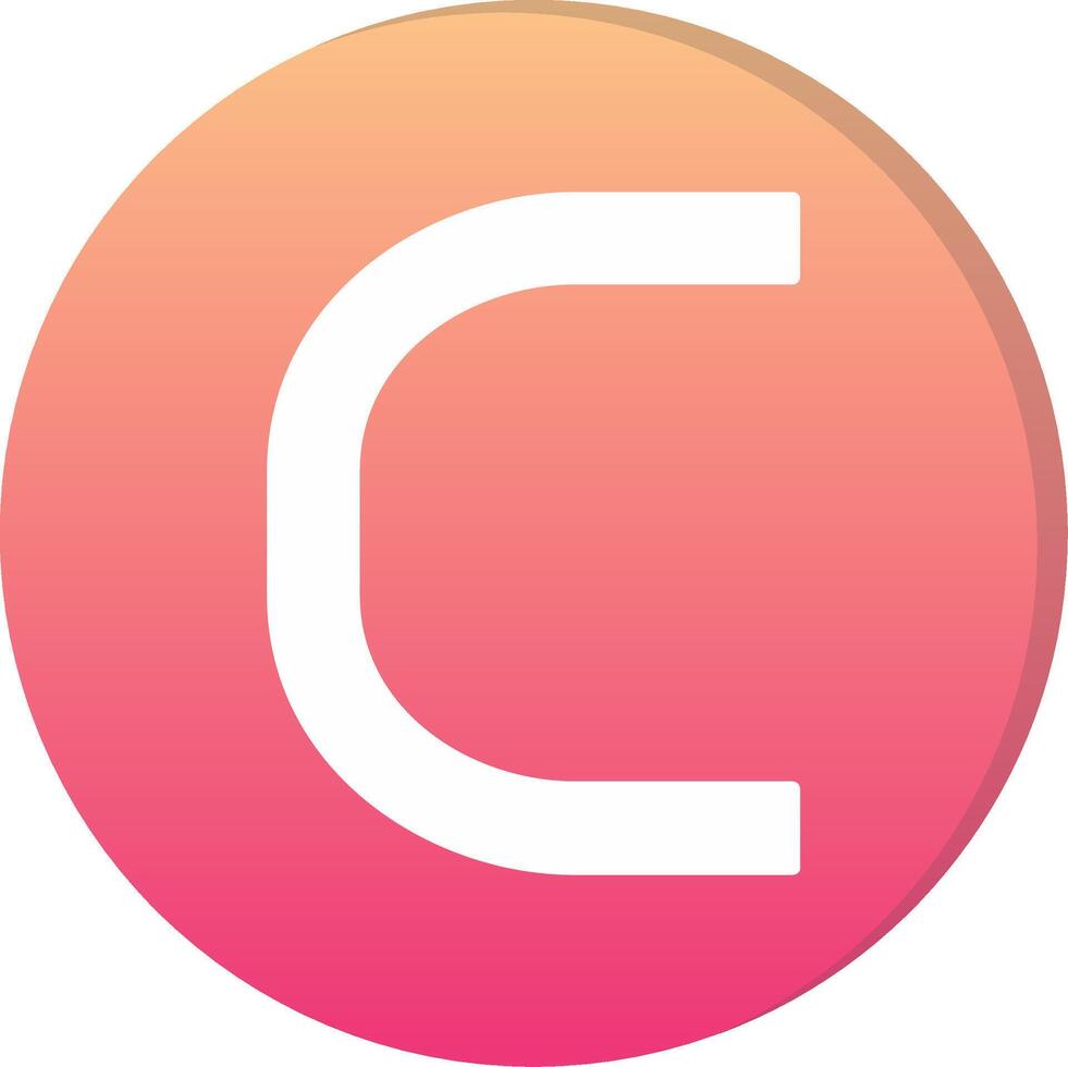 Capital C Icon vector