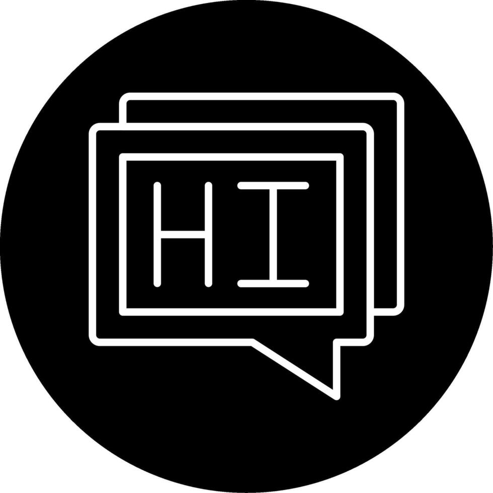 Hi Circle Icon vector