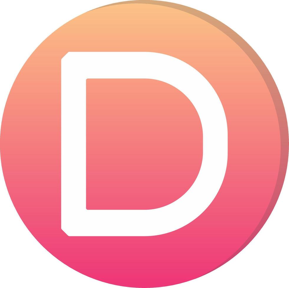 Capital D Icon vector