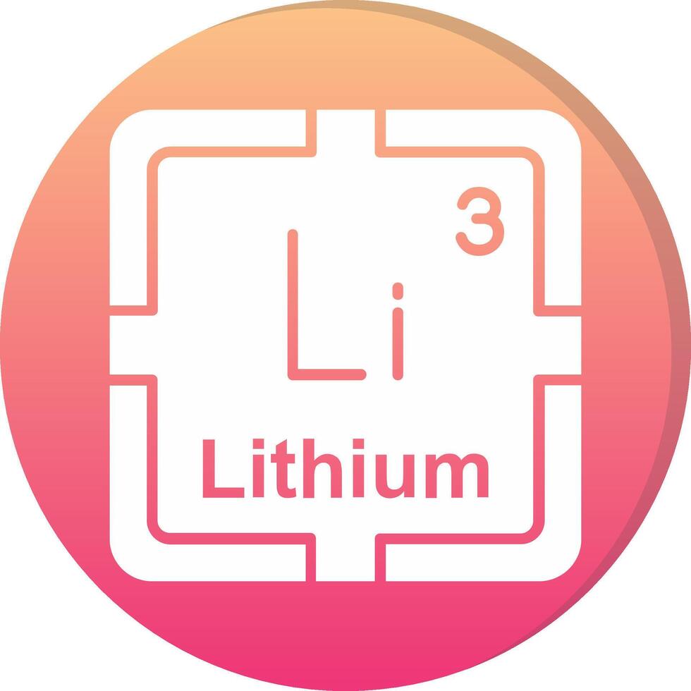 Lithium Circle Icon vector