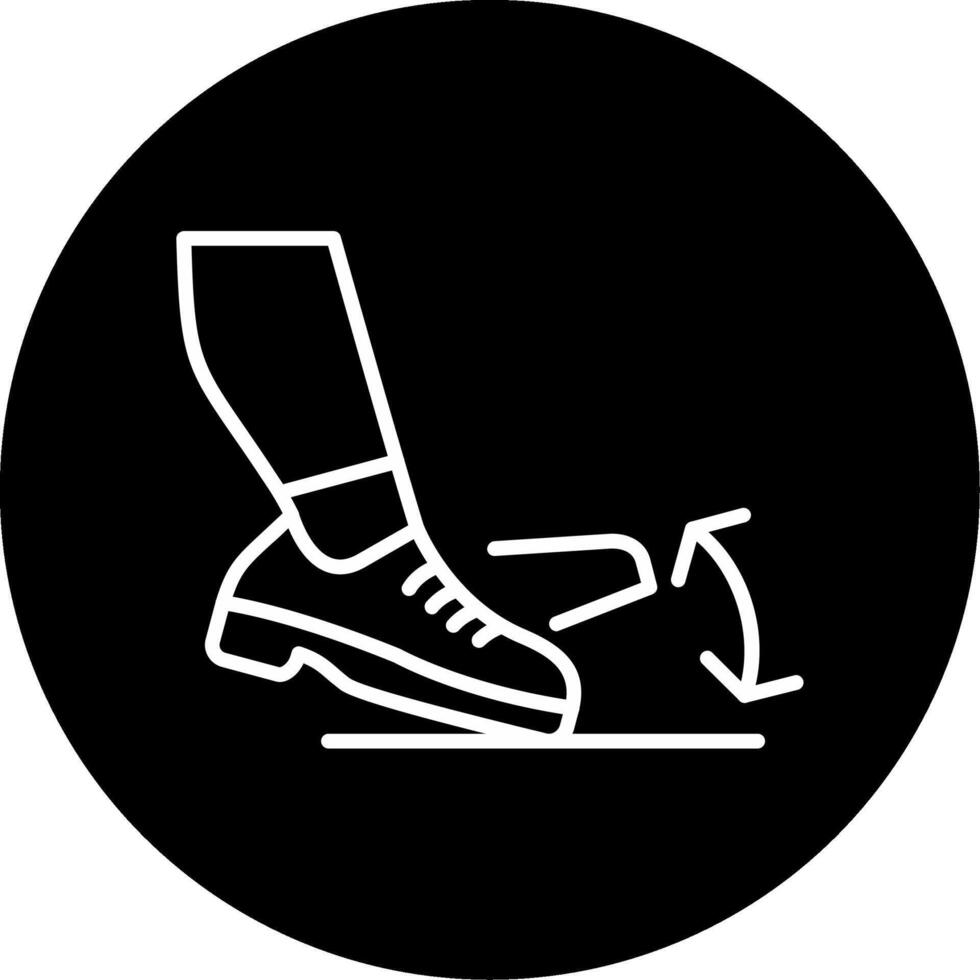 Toe Tap Circle Icon vector