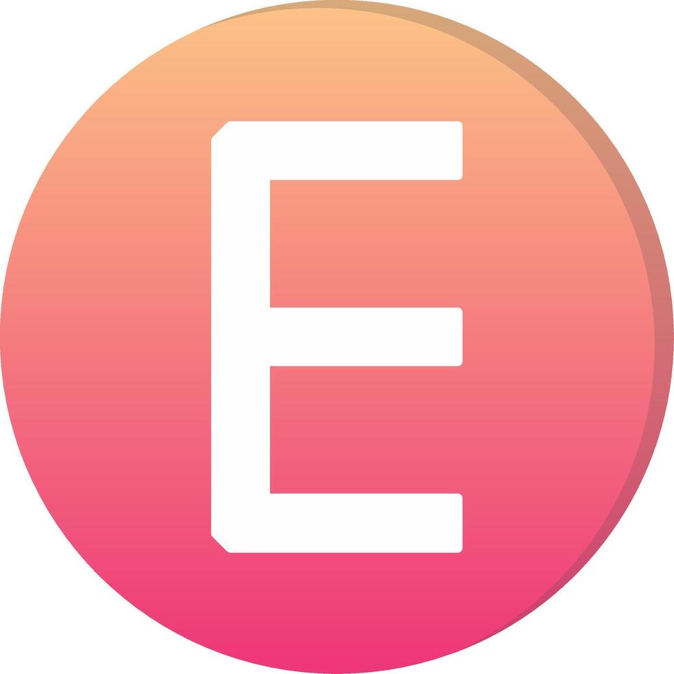 Capital E Icon vector
