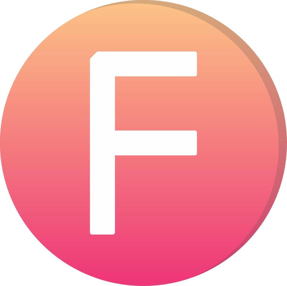 Capital F Icon vector