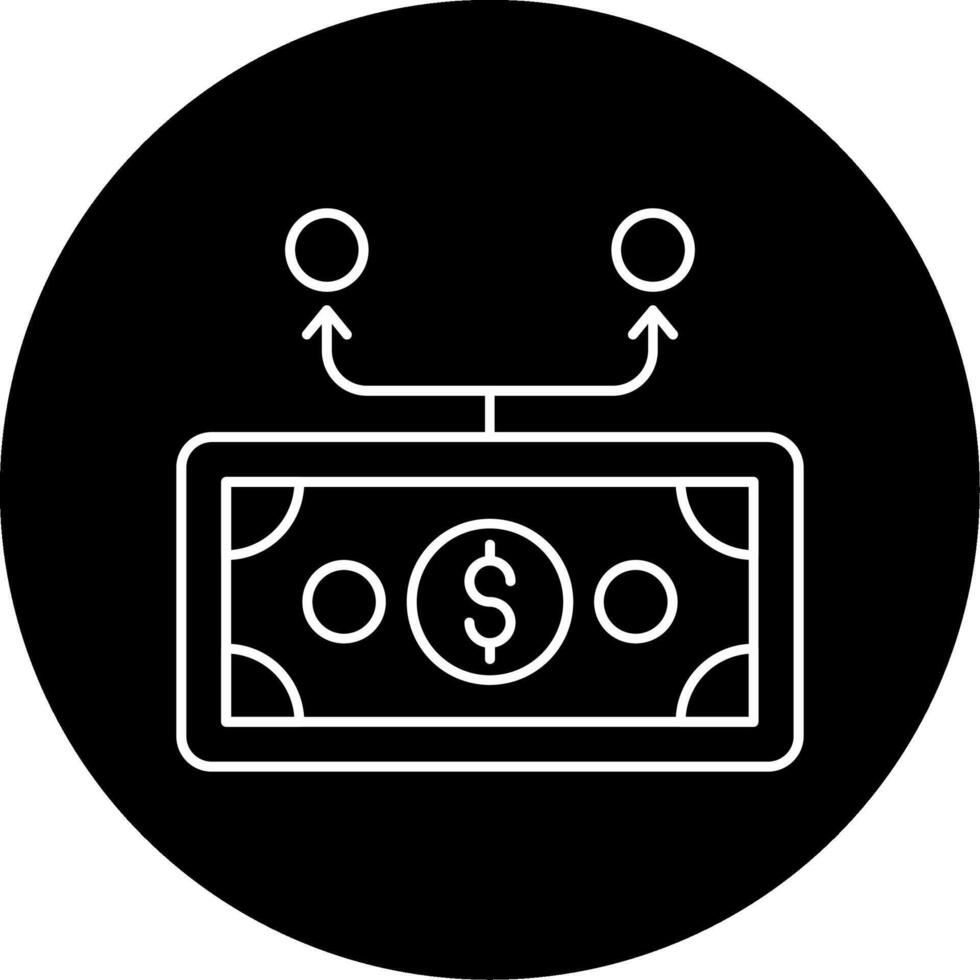 Expenses Division Circle Icon vector