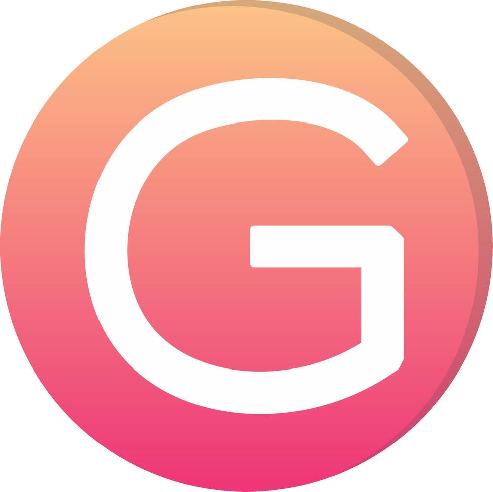 Capital G Icon vector