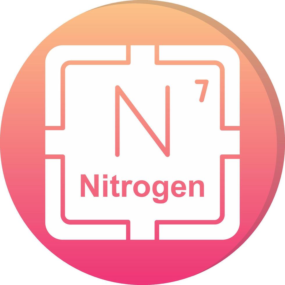 Nitrogen Circle Icon vector