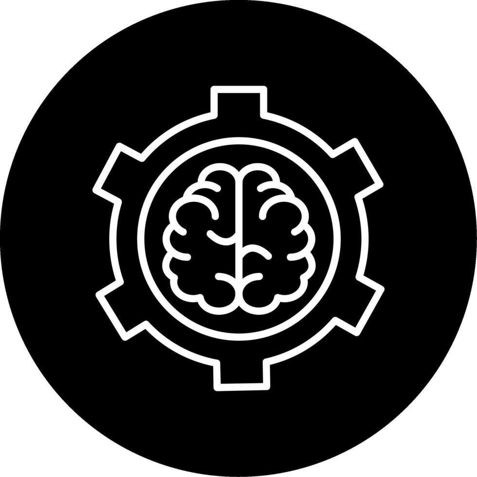 Brain Functions Circle Icon vector