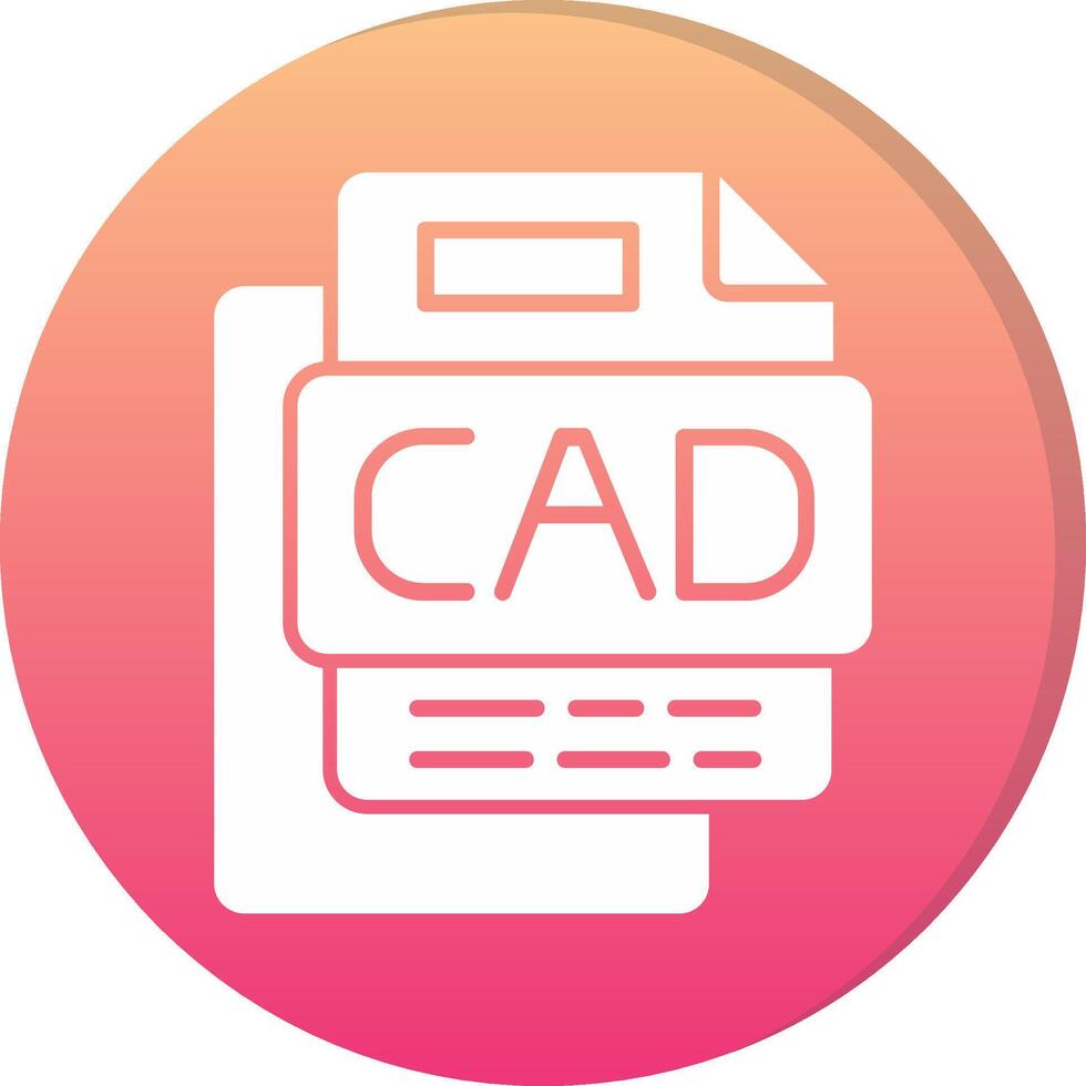 CAD File Circle Icon vector