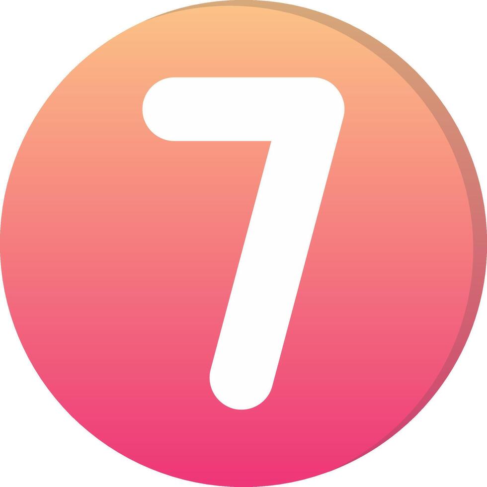 Seven Circle Icon vector