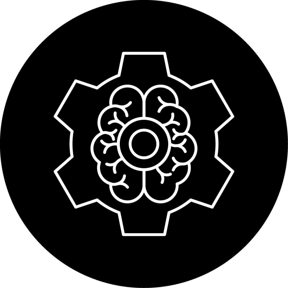 Brain Functions Circle Icon vector